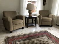 Set van 2 leren fauteuils met houten poten - bruin leer - Echt leer, Klassiek, ontdek de vele Leersoorten en Kleuren bij ShopX