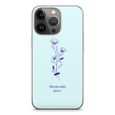 Bloom with grace: iPhone 13 Pro Transparant Hoesje