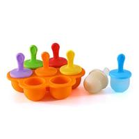 Siliconen mini Ice Pops schimmel Ice Cream Ball lolly Maker popsicle mallen Baby DIY voedings supplement tool (oranje)