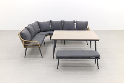 Garden Impressions Margriet lounge dining set - Naturel - 6 delig