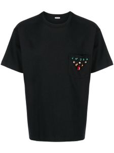 BODE t-shirt en coton à ornements en cristal - Noir