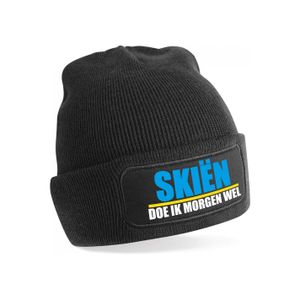 Wintersport muts - Skien - zwart - one size - unisex - Apres ski beanie