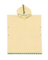 HEMA Kinderponcho 68x78cm velours krokodil strepen (groen)