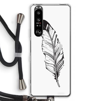 Pluim: Sony Xperia 1 III Transparant Hoesje met koord