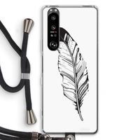 Pluim: Sony Xperia 1 III Transparant Hoesje met koord