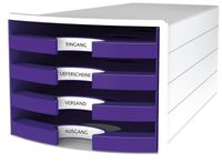 HAN HA-1013-57 Ladenkast Impuls Met 4 Open Laden Paars HAN HA-1013-57 Ladenkast Impuls Met 4 Open Laden Paars