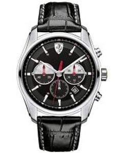 Horlogeband Ferrari SF-05-1-14-0021 / 689300026 Leder Zwart 22mm