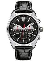 Horlogeband Ferrari SF-05-1-14-0021 / 689300026 Leder Zwart 22mm