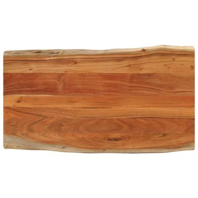 Tafelblad rechthoekig natuurlijke rand 100x60x3,8 cm acaciahout