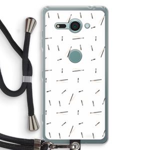 Hipster stripes: Sony Xperia XZ2 Compact Transparant Hoesje met koord