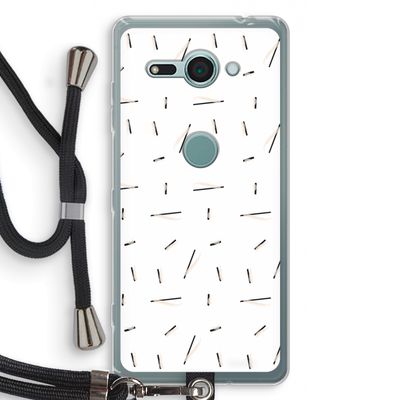 Hipster stripes: Sony Xperia XZ2 Compact Transparant Hoesje met koord