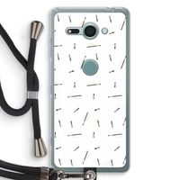 Hipster stripes: Sony Xperia XZ2 Compact Transparant Hoesje met koord
