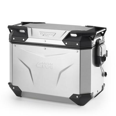 GIVI OBKEV44 Trekker Outback EVO Smart, Topkoffers en zijkoffers voor de moto, Geanodiseerd Aluminium 44l Rechts