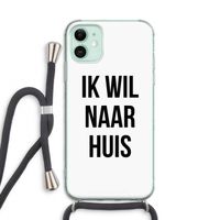 Ik wil naar huis: iPhone 11 Transparant Hoesje met koord