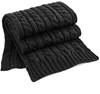 Beechfield CB499 Cable Knit Melange Scarf - Black - 168 x 27 cm