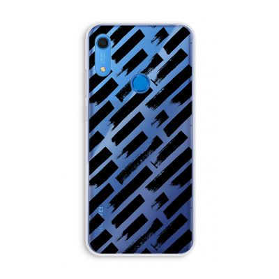 Zwarte vegen: Huawei Y6s Transparant Hoesje