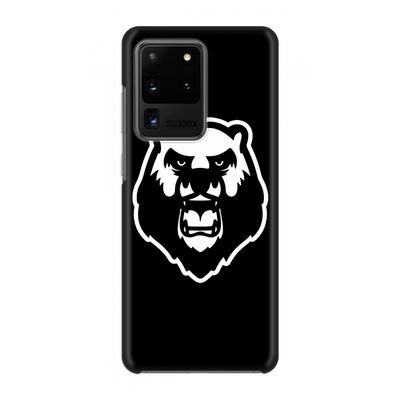Angry Bear (black): Volledig geprint Samsung Galaxy S20 Ultra Hoesje