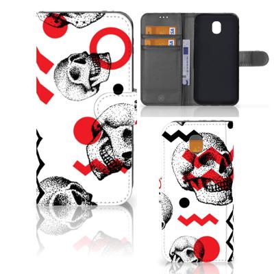 Telefoonhoesje met Naam Samsung Galaxy J5 2017 Skull Red Telefoonhoesje met Naam Samsung Galaxy J5 2017 Skull Red