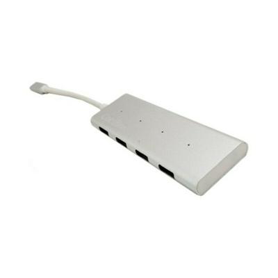 USB-HUB C CoolBox COO-HUC4U3 Aluminium Wit