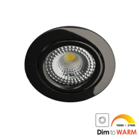 Bella Ondiepe LED spot kantelbaar 7Watt rond GUNMETAL dimbaar - dim to warm - interne driver