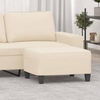 Voetenbank 70x55x41 cm microvezelstof beige