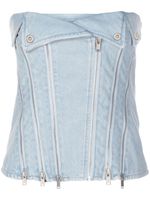 Dion Lee haut bustier en jean - Bleu