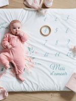 Babyfotokleed EAU DE ROSE ecru / roze