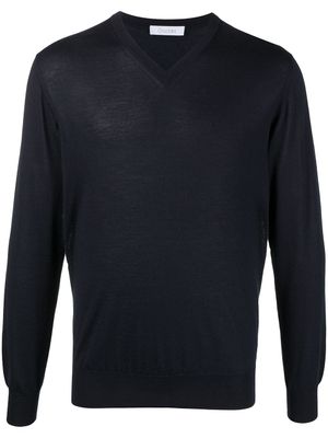 Cruciani pull à col v - Bleu