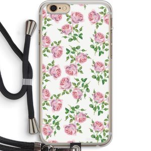 Kleine roosjes: iPhone 6 PLUS / 6S PLUS Transparant Hoesje met koord