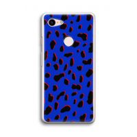 Blue Leopard: Google Pixel 3 Transparant Hoesje