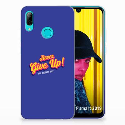 Huawei P Smart 2019 | Siliconen hoesje | met naam Never Give Up