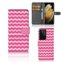 Samsung Galaxy S21 Ultra | Telefoon Hoesje | Waves Pink
