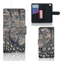 Huawei Ascend P8 Lite | Telefoonhoesje | Met pasjeshouder | Krokodillenprint