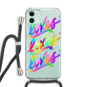 Loves: iPhone 11 Transparant Hoesje met koord