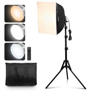 VEVOR professionele fotostudio softbox set 40x40cm 3000-6500K verstelbaar voor opnames