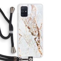 Goud marmer: Samsung Galaxy A71 Transparant Hoesje met koord Goud marmer: Samsung Galaxy A71 Transparant Hoesje met koord