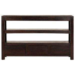 The Living Store Tv-meubel Acacia - 90 x 30 x 55 cm - Donkerbruin