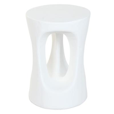 Item Int. Bijzettafel - wit - kunststeen - 35 x 51 cm - moderne zijtafel met open zijden