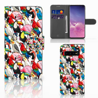 Samsung Galaxy S10 Telefoonhoesje met Pasjes Birds - thumbnail