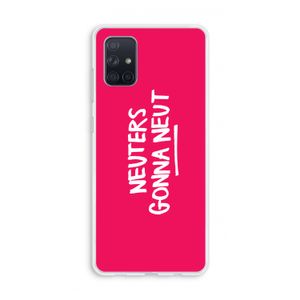 Neuters (roze): Galaxy A71 Transparant Hoesje