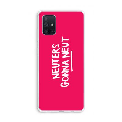 Neuters (roze): Galaxy A71 Transparant Hoesje