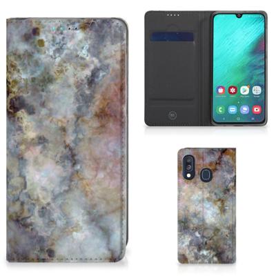 Samsung Galaxy A40 | Standcase | Marmer Grijs