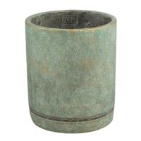 PTMD bloempot vik m cement groen 20 cm | 6 stuks