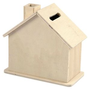 Crea Houten spaarpot huis
