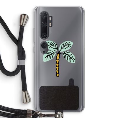 Palmboom: Xiaomi Mi Note 10 Transparant Hoesje met koord
