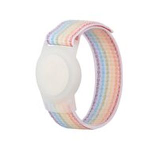 AirTag nylon loop bandje - S/M - Multicolor - Geschikt voor kinderen