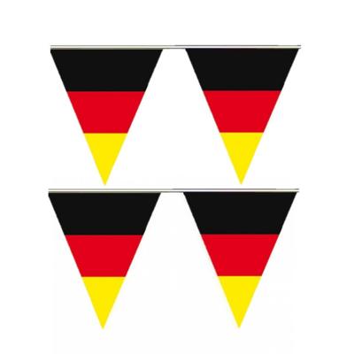 Duitsland landen thema feestvlaggetjes - 4x stuks - 5 meter - kunststof - Duitse versiering