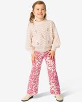 HEMA Kinderjeans wijd dieren roze (roze)
