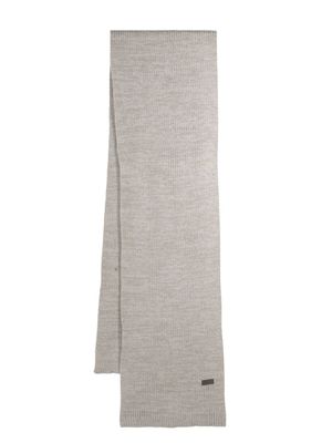 Barbour écharpe nervurée à patch logo - Gris