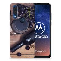 Motorola One Vision | Siliconen Case | Wijn